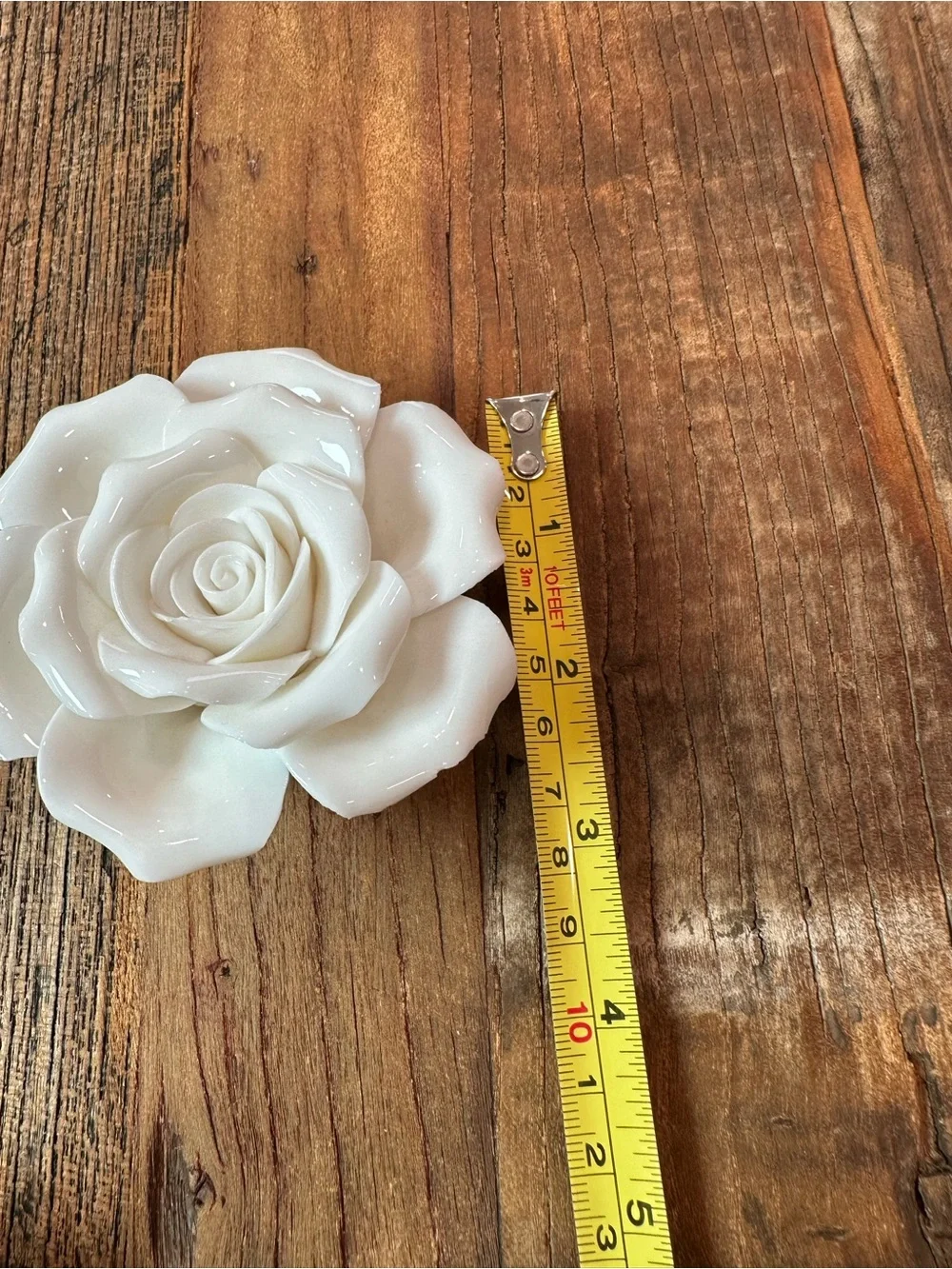 White Ceramic Flower Accent Set for Wall or Table - Unbranded